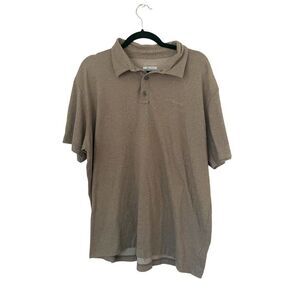 Columbia polo mens brown grey omni-wick collared polo xlarge